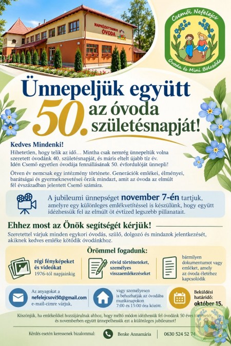 Ünnepeljük együtt az Intézmény 50. szülinapját